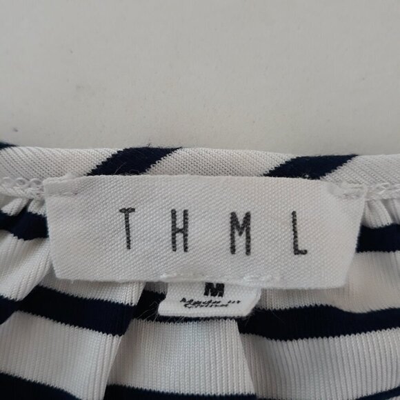 THML Embroidered Fringed Striped Sleeveless Top M Boho Festival - Picture 4 of 6